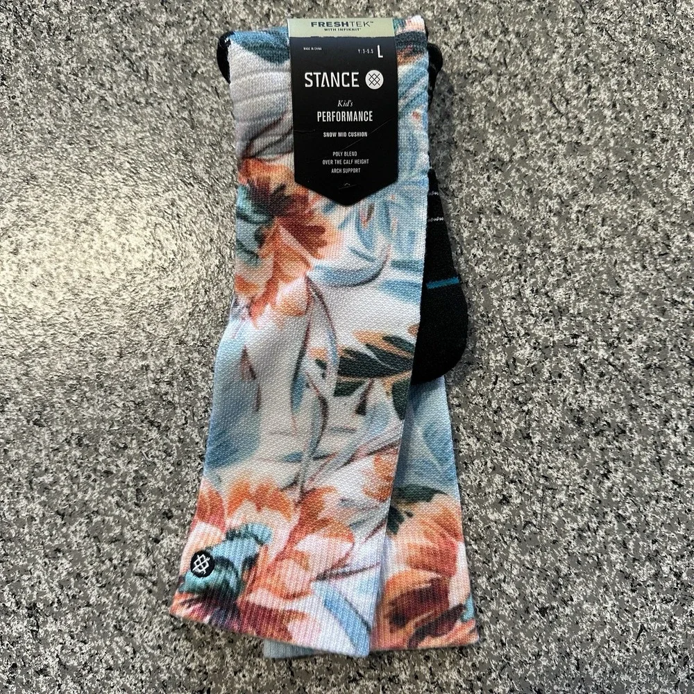 Stance Socks Youth Size L‎ 3-5.5Y 1 Pair Winter Ski Snowboarding Over The Calf